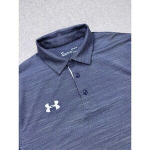 Bruce Pearl Auburn Tigers Under Armour Elevated Polo Shirt‎ Mens M Gray Stripe